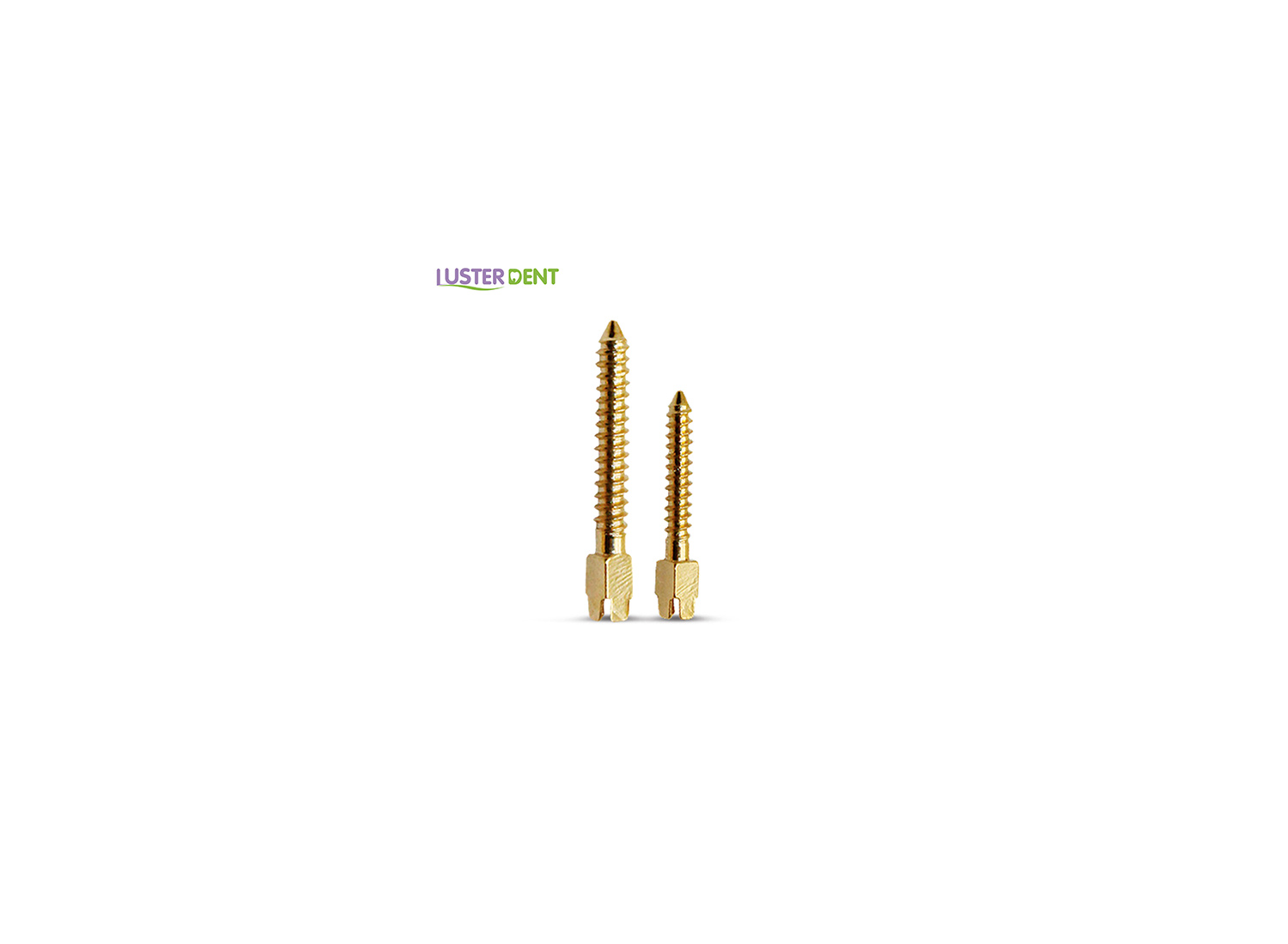 پین داخل کانال طلایی Golden Plated Screw Post برند Lusterdent