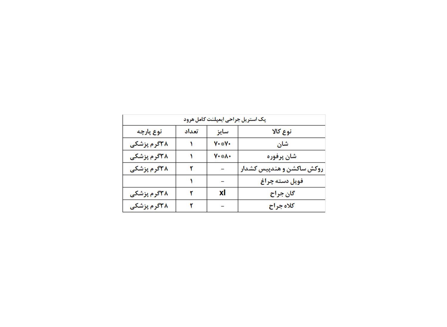 پک استریل جراحی ایمپلنت دندان گرماژ 38 بسته 20 عددی برند هرود طب