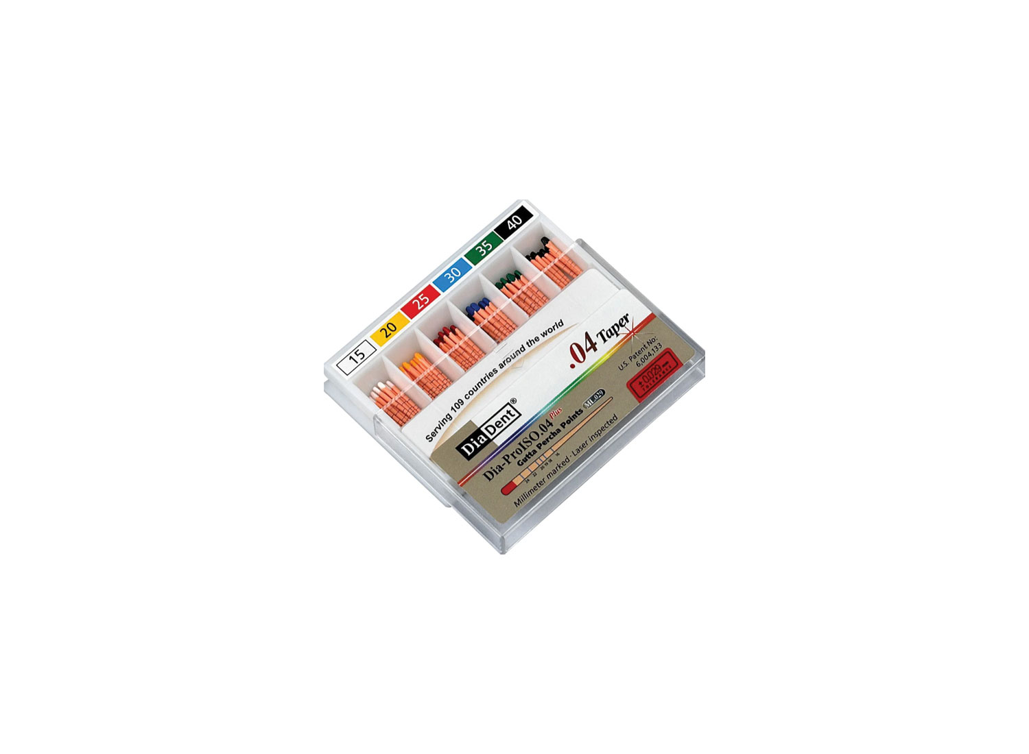 گوتا پرکا مدرج تیپر 4 درصد برند DiaDent