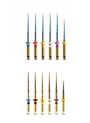 |فایل روتاری نیکل تیتانیوم SUPER Files بلو و گلد 25 میلی متر برند HAMERZ